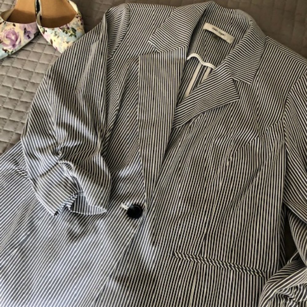 Jones Studio Striped Jacket Size 14W